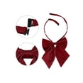 thumbnail image 3 of INSPIRE CHIC Women's Solid Color Pre-tied Bowknot Adjustable Uniform Bow Ties Burgundy One Size, 3 of 4