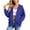 Blue-A#80817GG, variant on Women Zip Up Hoodie Jacket Solid Color Drop Shoulder Womens Zip Up Hoodie Fall Winter Warm Women Jacket with Pocket Yellow L