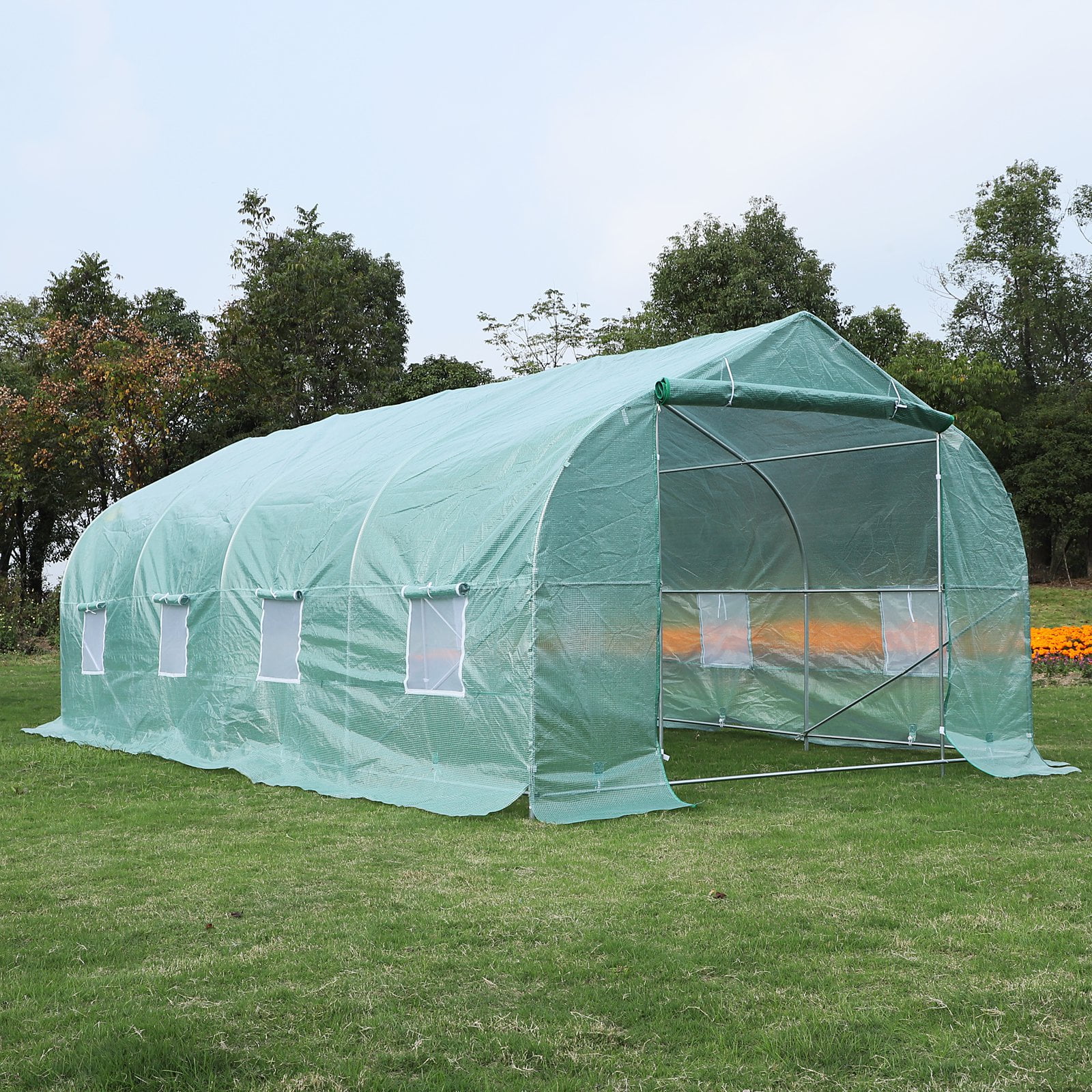 20’ x 10’ x 7’ Deluxe High Tunnel WalkIn Garden Greenhouse Kit Green