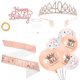 thumbnail image 1 of 1 juego de corona para fiesta de cumpleaños femenina, hermosa banda, globos para fiesta, adornos para tartas, 1 of 5