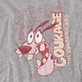thumbnail image 2 of Courage The Cowardly Dog Running Scared Women's T Shirt, Athletic Heather, Large, 2 of 6