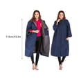 thumbnail image 2 of Greeniant Chaqueta cálida Abrigo Mujer Mantener caliente Absorbente del sudor Traje de secado rápido Manga Toallas grandes Cambio de Verano Traje de baño Azul+Gris Greeniant OD025331-02, 2 of 6