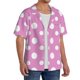 thumbnail image 2 of Fotbe Purple And White Polka Dot Camisa Estampada de Manga Corta para Hombre, Casual de Verano, Estilo Playero, Sin Arrugas-Small, 2 of 5