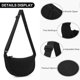 thumbnail image 3 of Crescent Bag for Women, Nylon Crescent Bags Hobos Crossbody Bag Portable Crescent Purse (Black), 3 of 3