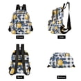 thumbnail image 4 of FORMRS Mini Backpack Purse for Women Travel Daypack Casual Shoulder Bag, Beige Plaid Lemon, 4 of 7