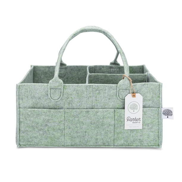 Papelera de almacenamiento para bebés Diaper Caddy Parker, color verde salvia
