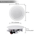 thumbnail image 3 of Bocina de Pared Pyle  Flush Mount 8'' Bluetooth Set de 2, 3 of 3