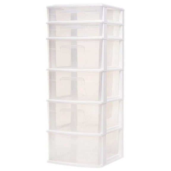 Alieon 6 Drawer Plastic Storage and Organizer Tower