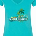 thumbnail image 4 of Inktastic Vero Beach Florida Vacation Women's V-Neck T-Shirt, 4 of 5