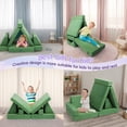 thumbnail image 2 of Tolead Kids Play Couch, Modular Furniture Set with 6pcs, Dark Green, 2 of 8