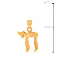 thumbnail image 3 of JewelStop 14k Solid Yellow Gold Jewish Chai Charm Pendant, 3 of 4
