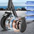 thumbnail image 3 of Electric Scooter for Adults - 350W Motor 10" Solid Tires, up to 19MPH E-Scooter with Dual Suspension, 3 of 7