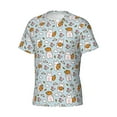 thumbnail image 5 of Vsdgher Carrot Rabbit Print Men's Dry Fit Mesh Athletic Shirts Moisture Wicking Tennis T-Shirt Tops, 5 of 9