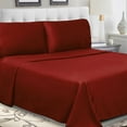 thumbnail image 2 of Superior Tierney Cotton Percale Deep Pocket Sheet Set, King, Burgundy, 2 of 6