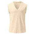 thumbnail image 5 of Diufon Men's Sleeveless V-Neck T Shirt Casual Loose Muscle Tank Tops Summer Soft Cotton Workout Gym Wear, 5 of 8