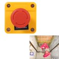 thumbnail image 3 of 660v 10a Caja de control Botón de bloqueo Botón de interruptor de emergencia Carcasa de metal de plástico Señal de hongo rojo Estación de interruptor de botón de parada de emergencia JFHHH pequeña, 3 of 5