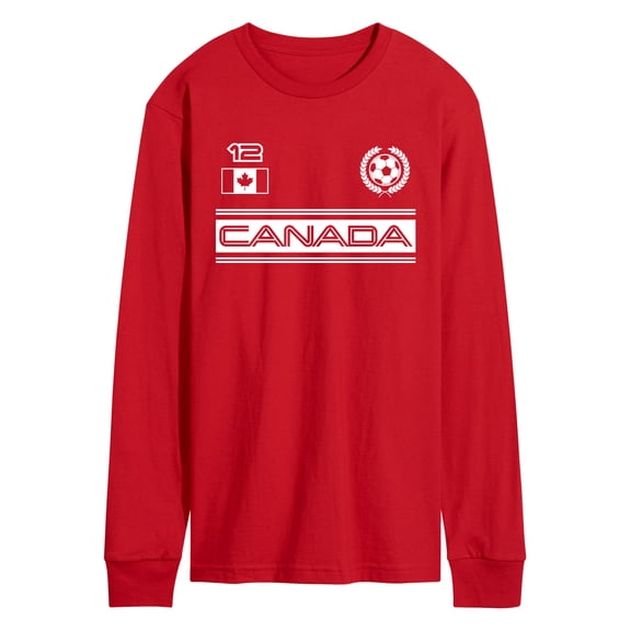 Instant Message - Canada Soccer Jersey Long Sleeve Graphic T-Shirt