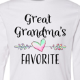 thumbnail image 4 of Inktastic Great Grandmas Favorite- Heart Great Grandchild Long Sleeve Youth T-Shirt, 4 of 5