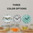 thumbnail image 5 of Wall Clock, Rustic Wall Clocks Battery Operated Silent Non Ticking, Country Round Wooden Clocks Farmhous Wall Decorative for Kitchen, Bathroom, Living Room (Gray 10 Inch), 5 of 9