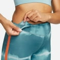 thumbnail image 3 of Nike Women's Mid Rise 7/8 One Luxe Leggings (Medium, Ash Green/Rush Orange/Clear), 3 of 7