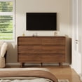 thumbnail image 2 of Bedroom Dresser with 6 Drawers, Tall Dresser, Wood Walnut Dresser for Bedroom, 47.2"W x 15.8"D x 30.7"H, 2 of 7