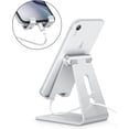 thumbnail image 5 of Adjustable Cell Phone Stand, C2 Aluminum Desktop Phone Dock Holder Compatible with iPhone 11 Pro, SE, XR, 8 Plus 7 6, Samsung Galaxy, Google Pixel and More, Silver, 5 of 7