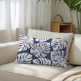 thumbnail image 6 of Navy Blue Monstera Deliciosa Throw Pillow Cover 20 x 30 Inch Decorative Pillow Cover Tropical Summer Botanical Lumbar Pillowcase Seasonal Rectangle Cushion Case for Couch Sofa Bed Living Room, 6 of 9