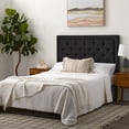 thumbnail image 4 of Rest Haven Medford Rectangle Upholstered Headboard with Diamond Tufting, Full, Black, 4 of 12
