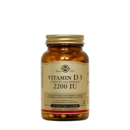 Solgar Vitamin D3 2200 IU Vegetable Capsules, 100