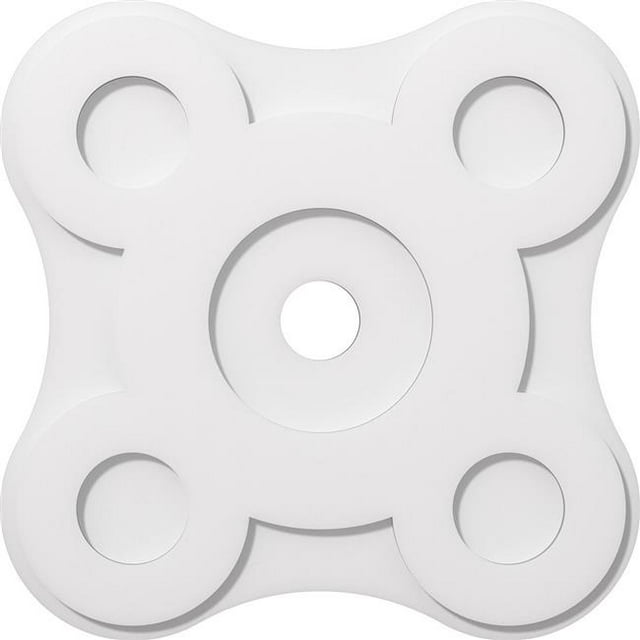 Ekena Millwork CMP24LA-03000 24 Po OD x 3 Po ID Carré Luna Architectural Grade PVC Contemporain Plafond Médaillon