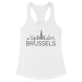thumbnail image 1 of Skyline Brussels Belgium Tank Top Fitted Racerback Women's Small White, 1 of 5