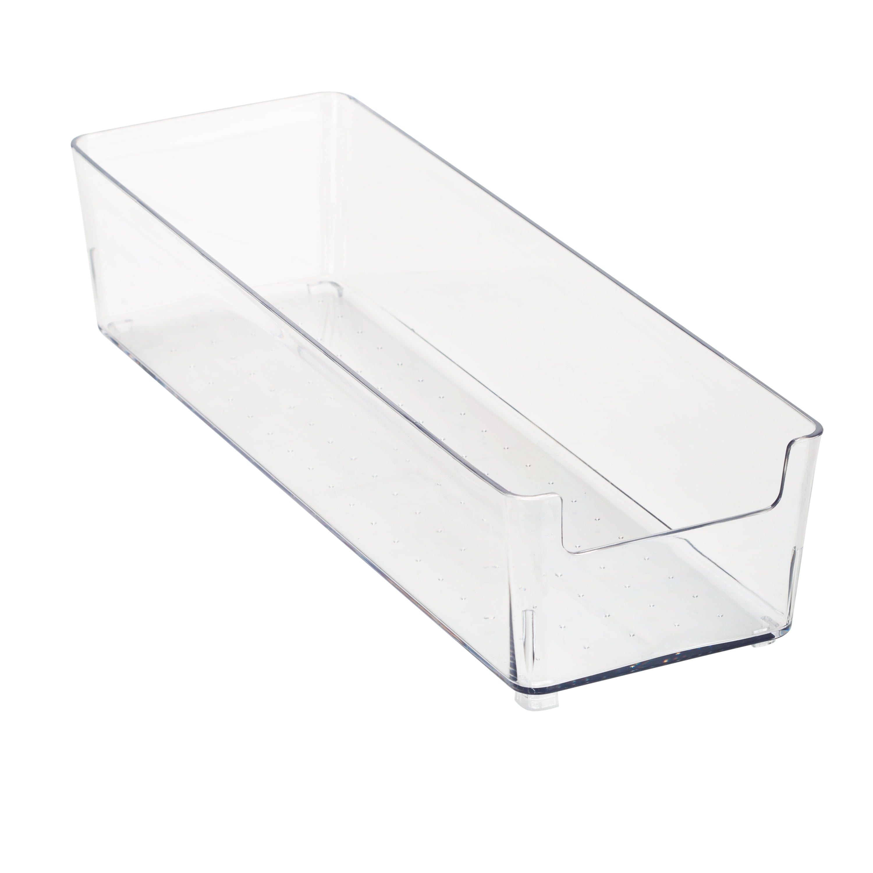 Simplify 2 Pack Medium 11.6" x 3.7" Rectangular Drawer Organizer, Clear