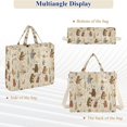 thumbnail image 6 of FORMRS Womens Corduroy Tote Bag Crossbody Shoulder Purse Handbag with Detachable Strap, Musical Animals Pattern, 6 of 7