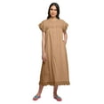 thumbnail image 2 of Moomaya Women's Short Sleeve Nightdress For Ladies Solid Cotton Nightwear, 2 of 6