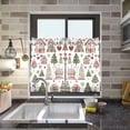 thumbnail image 4 of Yayeee Kitchen Curtains Tier Pair Light Filtering 27"x36" Rod Pocket Short Cafe Window Panel, Green Nordic Christmas, 4 of 7