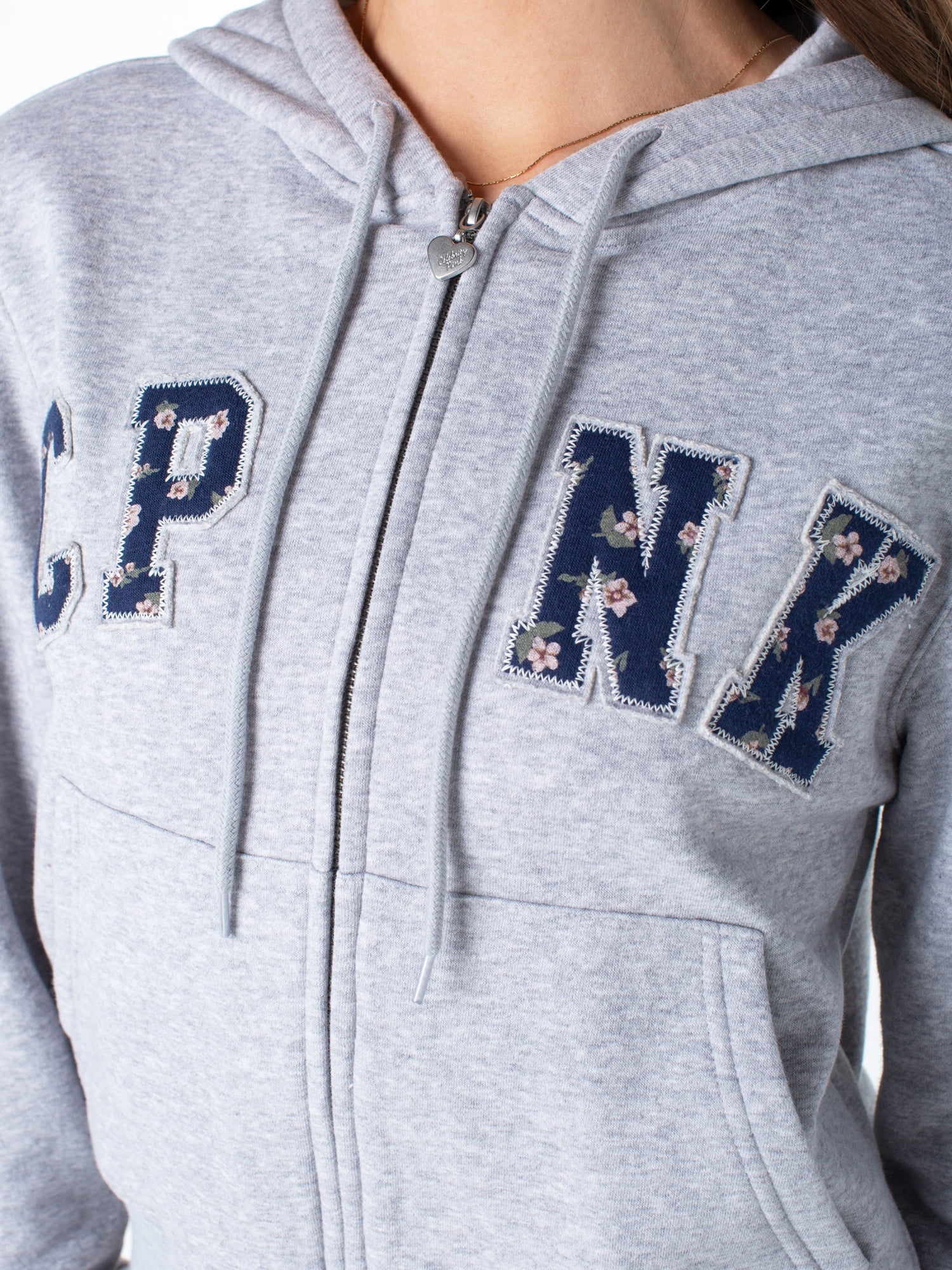 Celebrity Pink Women's Signature Zip Up Fleece Hoodie Sweatshirt, Sizes XS-XXXL