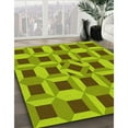 thumbnail image 3 of Ahgly Company Machine Washable Indoor Square Transitional Olive Green Area Rugs, 6' Square, 3 of 7