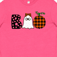 thumbnail image 4 of Inktastic Boo Halloween Ghost and Plaid Pumpkin Youth T-Shirt, 4 of 5