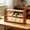 B, variant on Desktop Organizer Rack 2-Tier Countertop Mug Holder with Metal Dividers Space-Saving Storage for Coffee Mugs Glasses Drinkware Kitchen Office Home