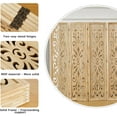 thumbnail image 4 of 5.6Ft Room Divider Folding Wood Classical Carved Partition Screen for Home Office Garden - 6 Panels (Natural), 4 of 17