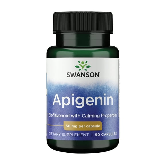 Swanson Apigenin - Natural Supplement Promoting Prostate Health - Bioflavonoid Supplement Supporting Glucose Metabolism & Nervous System Health - (90 Capsules, 50mg Each)