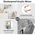 thumbnail image 5 of Wall Stickers - Unbreakable Self-Adhesive Mirror Tiles for Bedroom, Home, Gym, Door - Acrylic Shatterproof Sheets, Panels (12x12inchx4pack), 5 of 8