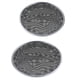 thumbnail image 1 of Paquete de 2 parches de bombo de malla, metal de aluminio, negro, 8 pulgadas +, 1 of 9