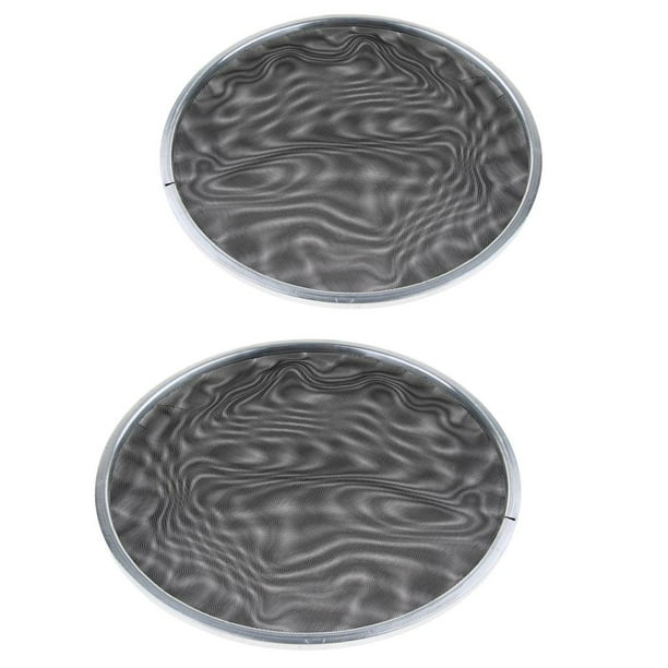 Paquete de 2 parches de bombo de malla, metal de aluminio, negro, 8 pulgadas +