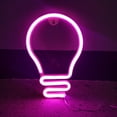 thumbnail image 4 of Panxico LED light Light Bulb Neon Sign LED Neon Lights USB Battery Powered Wall Light Bulb Strip Steady Brightness Colorful Neon Led Light For Kid's Room Bedroom Wall Decoration Pink, 4 of 7