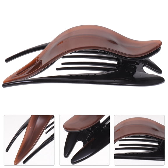 FRCOLOR French Hair Clip for Thin Hair Styling Acetate Sheet Comfortable and Durable Light Brown