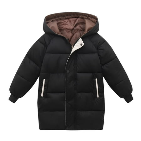 

Stamzod Kids Winter Coat Teenage Boys Girls Cotton-Padded Hooded Coats Thicken Warm Long Jackets Children Outerwear Casaco Infantil 3-10Years