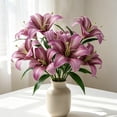 thumbnail image 7 of Leodye 1PCS Artificial Lily Flower Ornaments, Lifelike Floral Decoration, Ideal for Home Hotel Wedding Layout and Fragrance Matching Decor -15.74in, 7 of 7