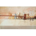 thumbnail image 2 of Unknown 32x22 Gold Ornate Wood Framed with Double Matting Museum Art Print Titled - Brooklyn Bridge II, 2 of 4