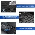 thumbnail image 2 of Canvcle Floor Mats for Toyota C-HR 2018-2024 (Fit for Fuel), Custom Fit CHR Toyota Accessories All Weather Floor Liners TPE 2 Row, Black, 2 of 6